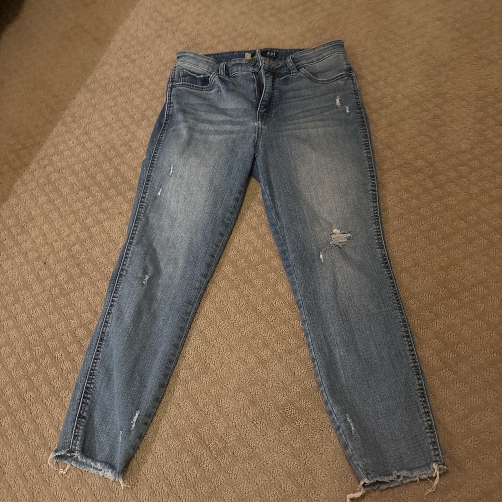 Kut from the Kloth Light Blue Distressed Skinny Jeans